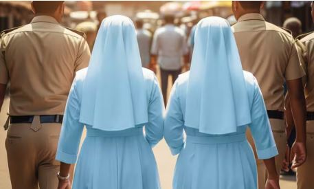 ഛത്തീസ്ഗഡിൽ രണ്ടു മലയാളി കന്യാസ്ത്രീകൾ അറസ്റ്റിൽ ; ചുമത്തിയത് ഗുരുതര വകുപ്പുകൾ, വ്യാപക പ്രതിഷേധം: